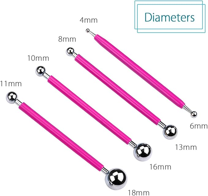 Meuxan 10 Piece Ball Stylus Dot Painting Tool Set, Clay Pottery Modeling Kit