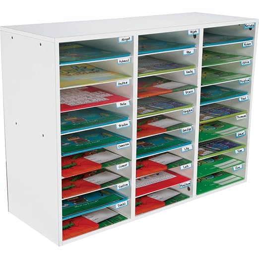 Really Good Stuff Mail Center - 1 Classroom Literature Organizer with 27 Slots – Keep Your Classroom, Office, or Home Office Organized, Durable, Easy Assembly