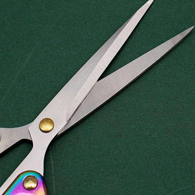 6.3" All Stainless Steel Office Scissors,Ultra Sharp Blade Shears,Sturdy Sharp Scissors for Office Home School Sewing Fabric Craft DIY Multipurpose Scissors Colorful