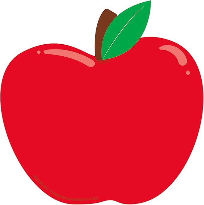 Eureka Apple Paper Cut-Out Classroom Decorations for Teachers, 36 Pieces