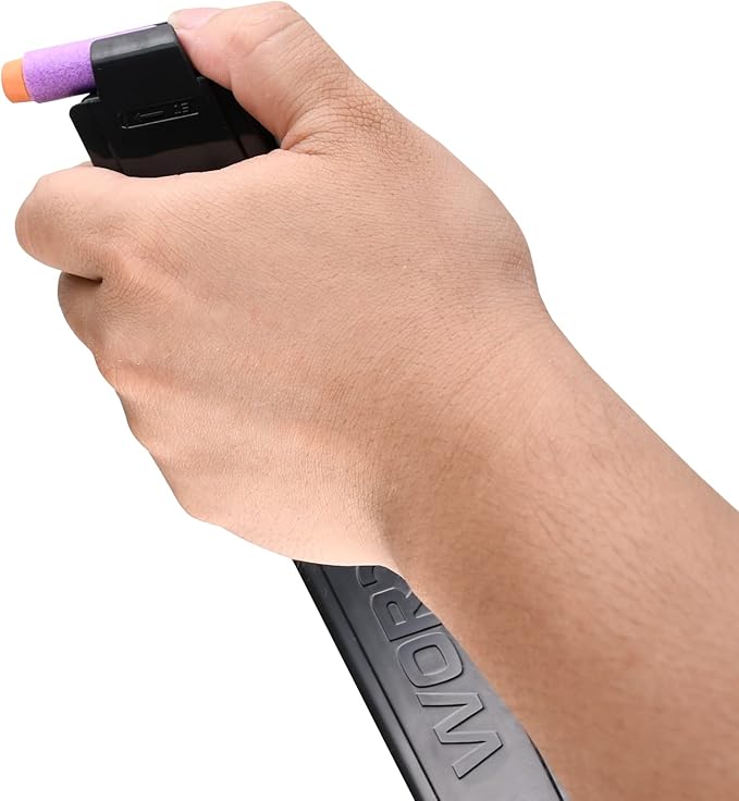 WORKER 15 Round Mini Slanted Talon Mag Quick Reload Clid Compatible Nightingale Blaster (Not Compatible with 18 Slanted Talon Mag) Gray Black