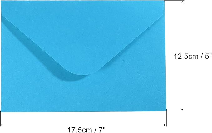 PATIKIL Mini Envelopes, 50 Pack Gift Cards Business Cards Envelope for Invitation Graduation, Blue