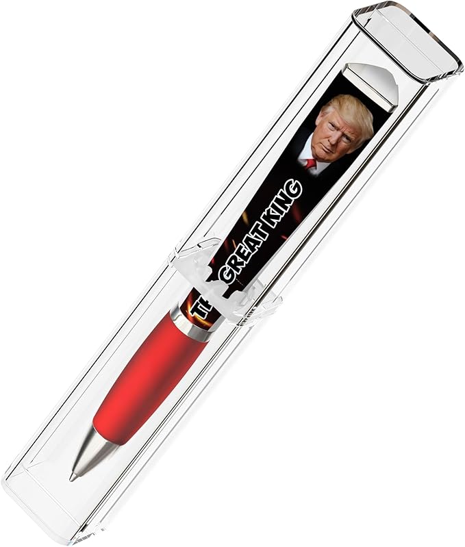 Trump The Great King Ballpoint Pen, MAGA, Trump Merchandise Donald Trump Gifts for Men & Women, Make America Great Again Donald Trump The Great King Pen - Imprinted In The USA (3-Sided Pen)