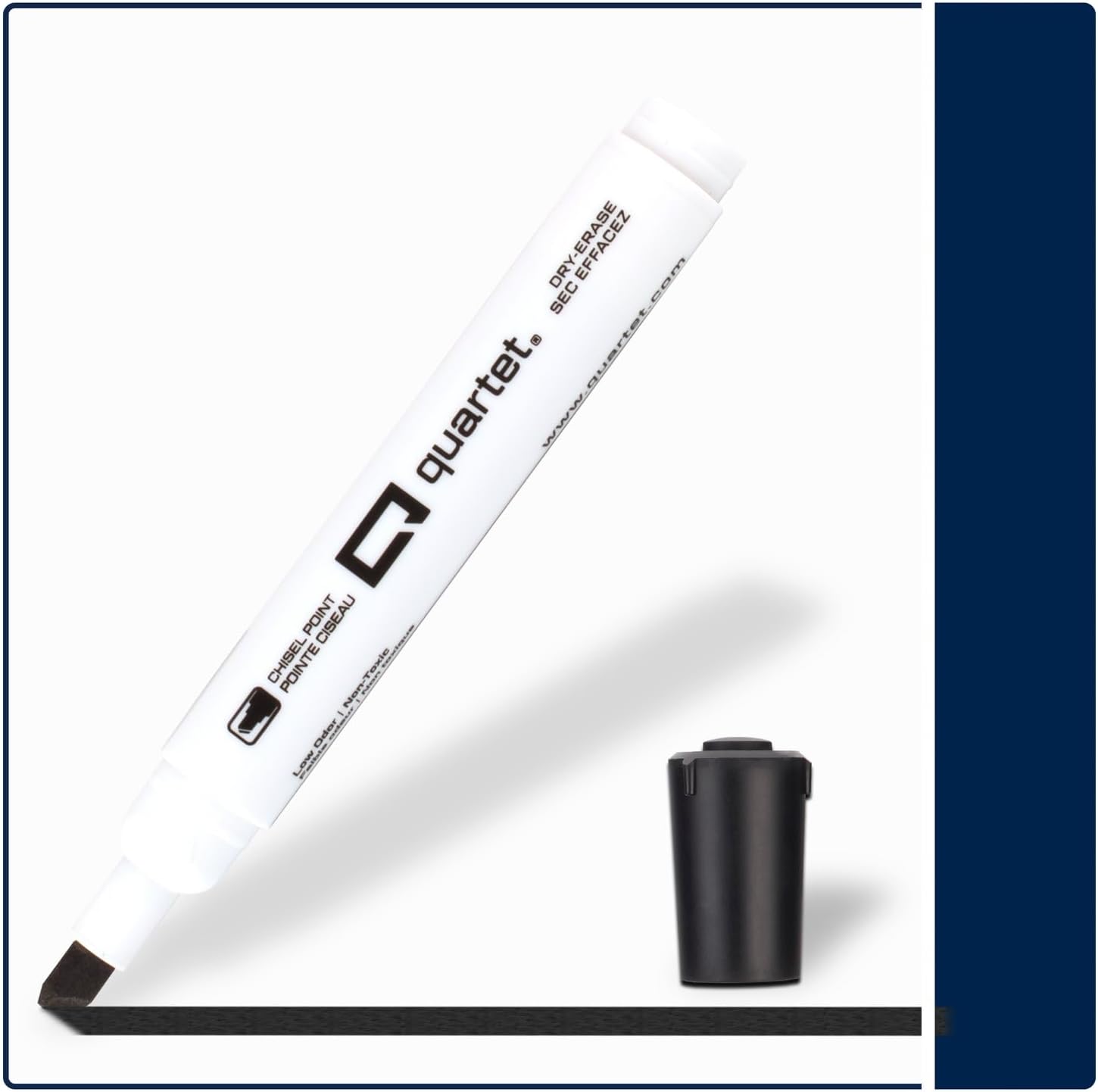 Quartet Dry Erase Markers, Chisel Tip White Board Dry Erase Markers with DryGuard Ink Protection, Office Essentials, Black, 36 Pack (Q120Z02-R)