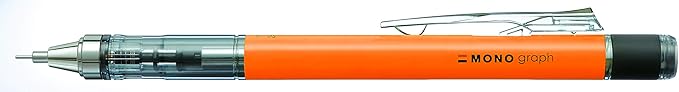 Tombow Mechanical Pencil, Monograph 0.5mm, Neon Orange (DPA-134D)