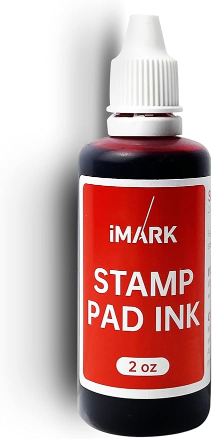 iMARK Premium Refill Ink for Self-Inking Stamps, Daters and Stamp Pads (2 oz, Red)