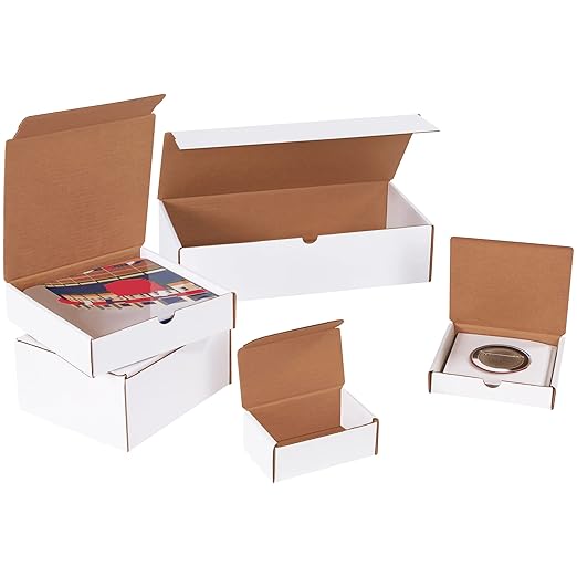 BOX USA BML13133 13"L x 13"W x 3"H, White (Pack of 50)