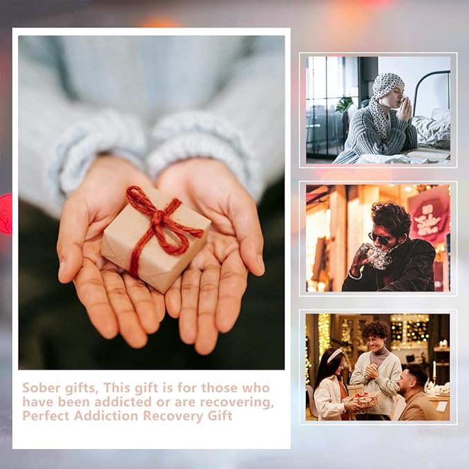 1 Year Sober Gifts for Men, Sobriety Gift for Men Women, Sober Recovery Alcoholics Recovering Gift, Sober Gifts for Loved One in Recovery, 1 Year Sober Anniversary gift-DB16