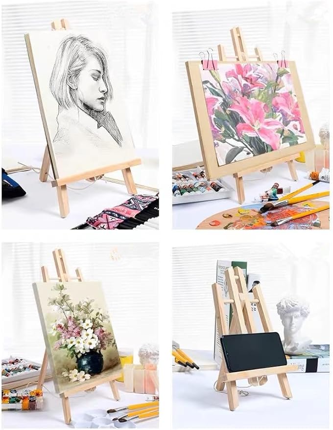 2PCS 17 Inch Desktop Easel, Party Easel, Wooden Easel - Versatile Tabletop Art Display Stand for Creative Projects and Events
