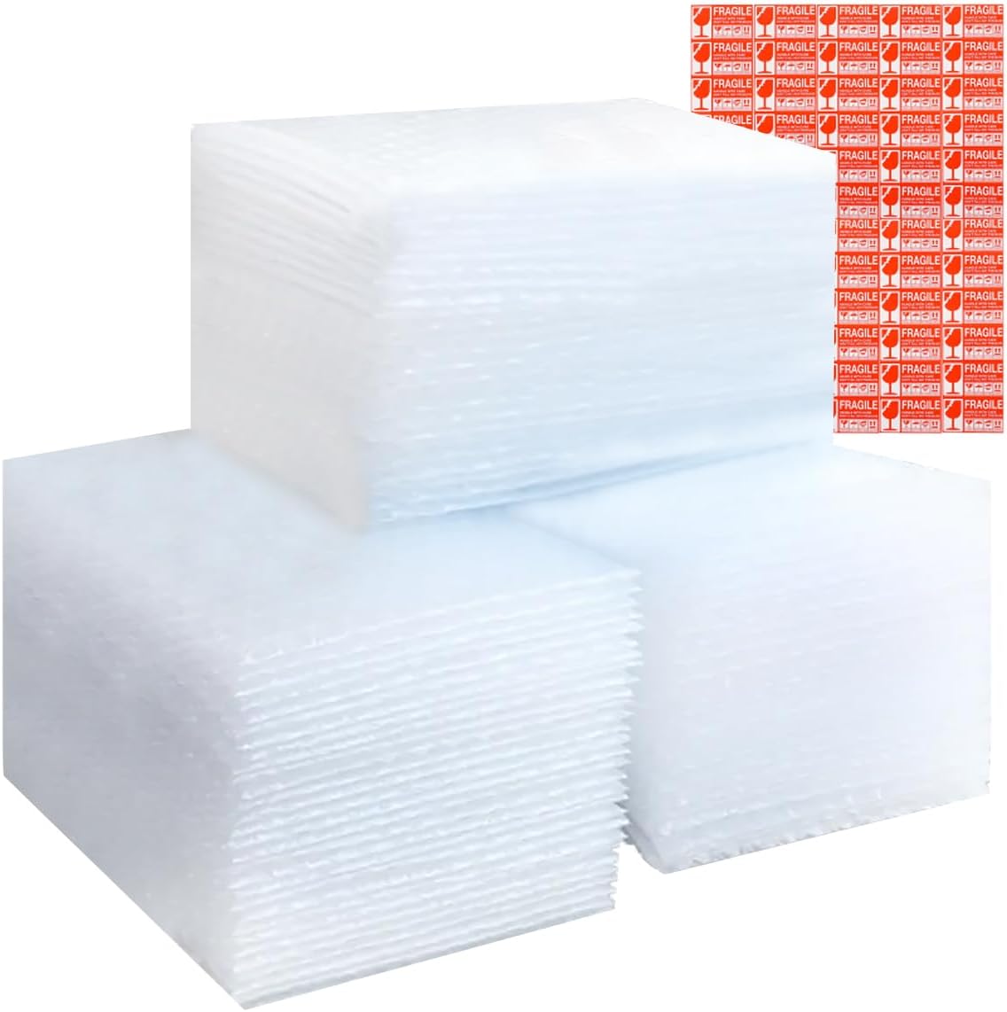 XYH 100 Pcs Bubble Pouches, 6''x8'' Bubble Bag for Packing, Which is Anti-Impact Come with Exquisite Sealing Label Storage Packing and Moving.