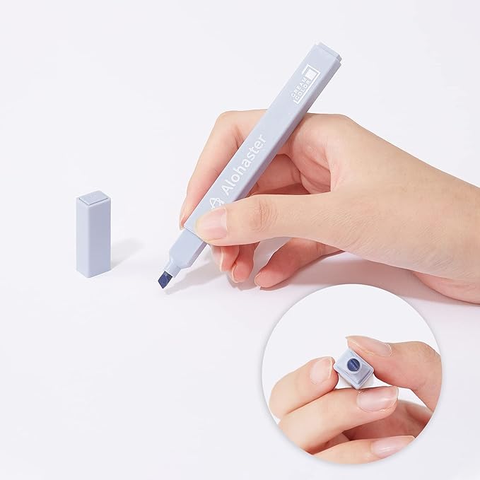 HPSIZEE Aesthetic Cute Highlighters Mild Assorted Colors With Soft Chisel Tip, No Bleed Dry Fast Easy to Hold, for Journal Bible Planner Notes School Office Supplies, 6 Pack - Youth