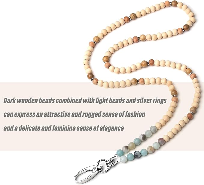 SAM & LORI Lanyards for Id Badges for Women Cute Teacher Lanyard Cruise Lanyard for Ship Cards Beaded Teacher Lanyards for Id Badges and Keys Neck Lanyard Beaded Keychain Lanyard Personalized String