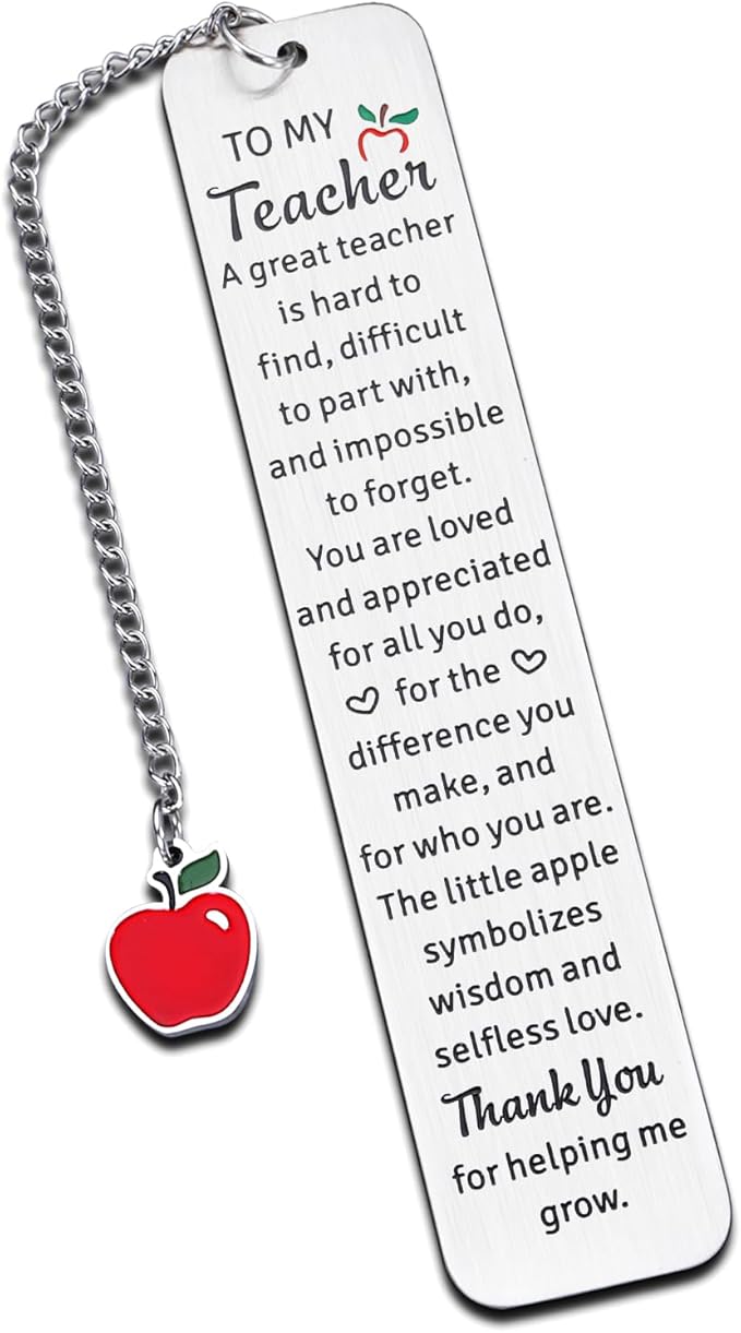 Thank You Gifts for Teacher Gifts Bookmark for Teacher Women Men Christmas Valentines Day Graduation Gifts for Teacher Birthday Retirement Gifts for Teacher Primary Kindergarten Middle School Teacher