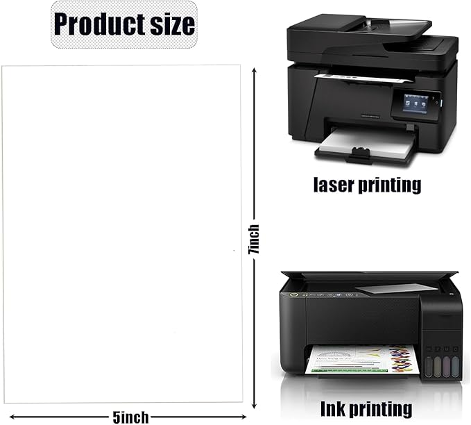 50 Pack 5x7 White Cardstock Paper Blank Thick Heavyweight 92lb Card Stock for Making Invitations cards, Postcards