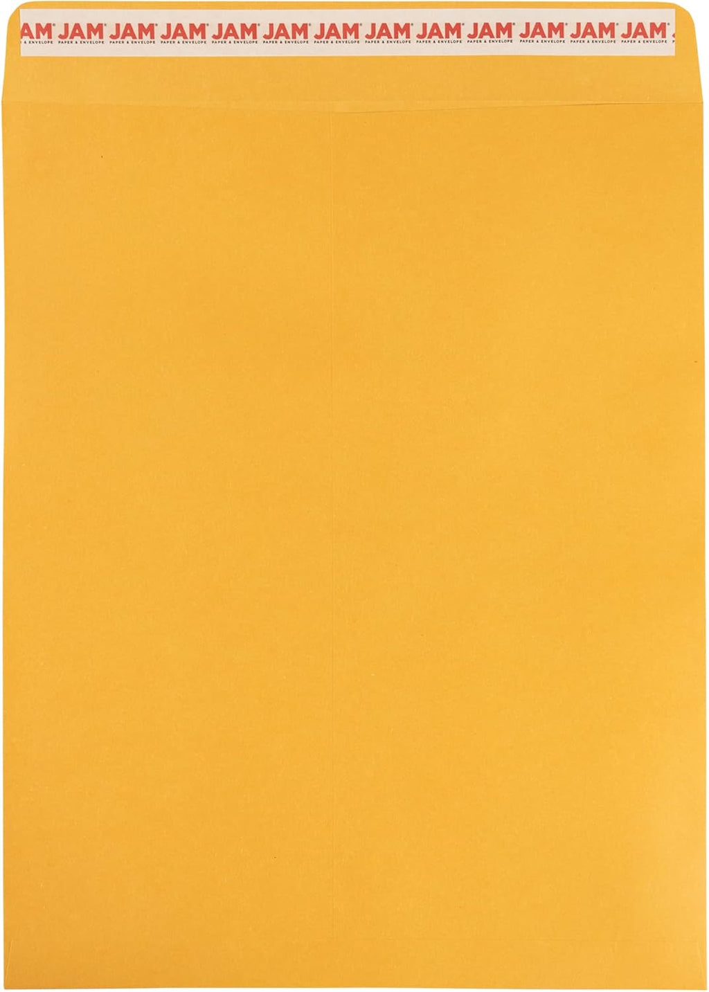 JAM PAPER 11 1/2 x 14 1/2 Open End Catalog Commercial Envelopes with Peel and Seal Closure - Brown Kraft Manila - 50/Pack