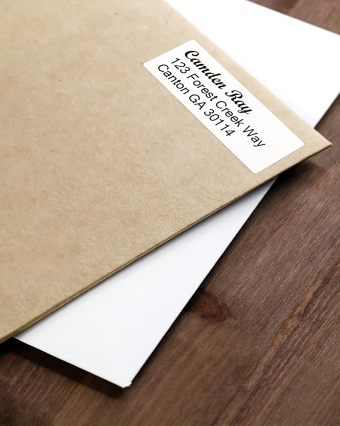 [3x130 pcs] Phomemo Address Labels, 0.98''x2.64'' (25x67mm) M110 M100 M220 M221 M120 M200 Labels, White, 130 Labels/Roll, 3 Rolls, All-Purpose Adhesive Thermal Phomemo Original Labels