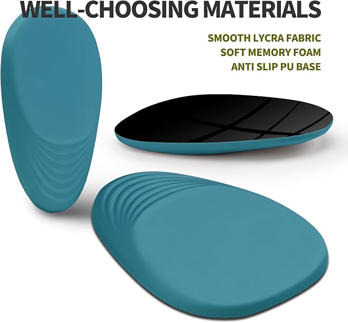 Hokafenle Ergonomic Mouse Pad Wrist Support, Terraced Slope Carpal Tunnel Wrist Pad for Mouse with Unibody Memory Foam, Wrist Rest Pain Relief Mousepad (Turquoise, 11.8x7.9 in)