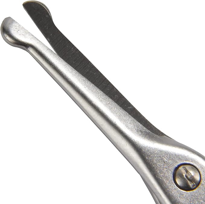 Stork Bird Rounded Safety Tip Embroidery Craft Stainless Steel Crane Scissors - Blue - 6 Pairs