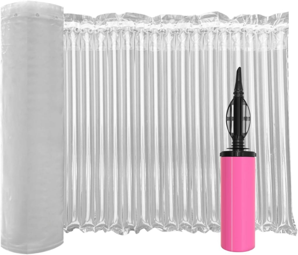 Large Bubble Cushioning Wrap for Packing 13.7inch*100feet, Inflatable Air Pillows for Shipping & Heavy Duty Moving Supplies Reusable Recyclable Packing Material for Fragile Items