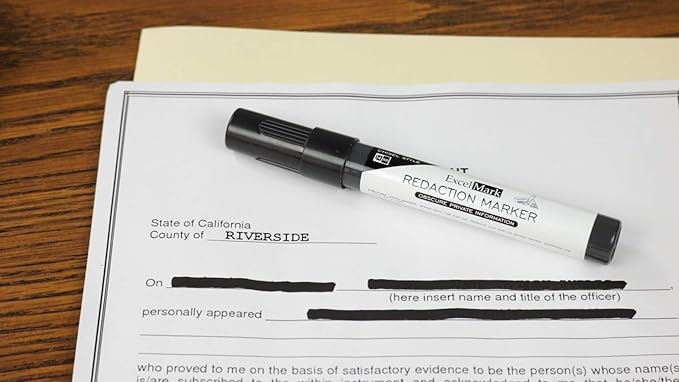 ExcelMark Security Redaction Marker (6 pack)