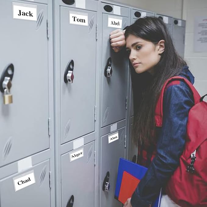 36 Pack Adhesive 2.4" x 3.9" Index Card Pockets with Top Open for Loading, Clear Plastic Labels Holders for Organizing, Storage Bins, Library Card, Totes, Shelves