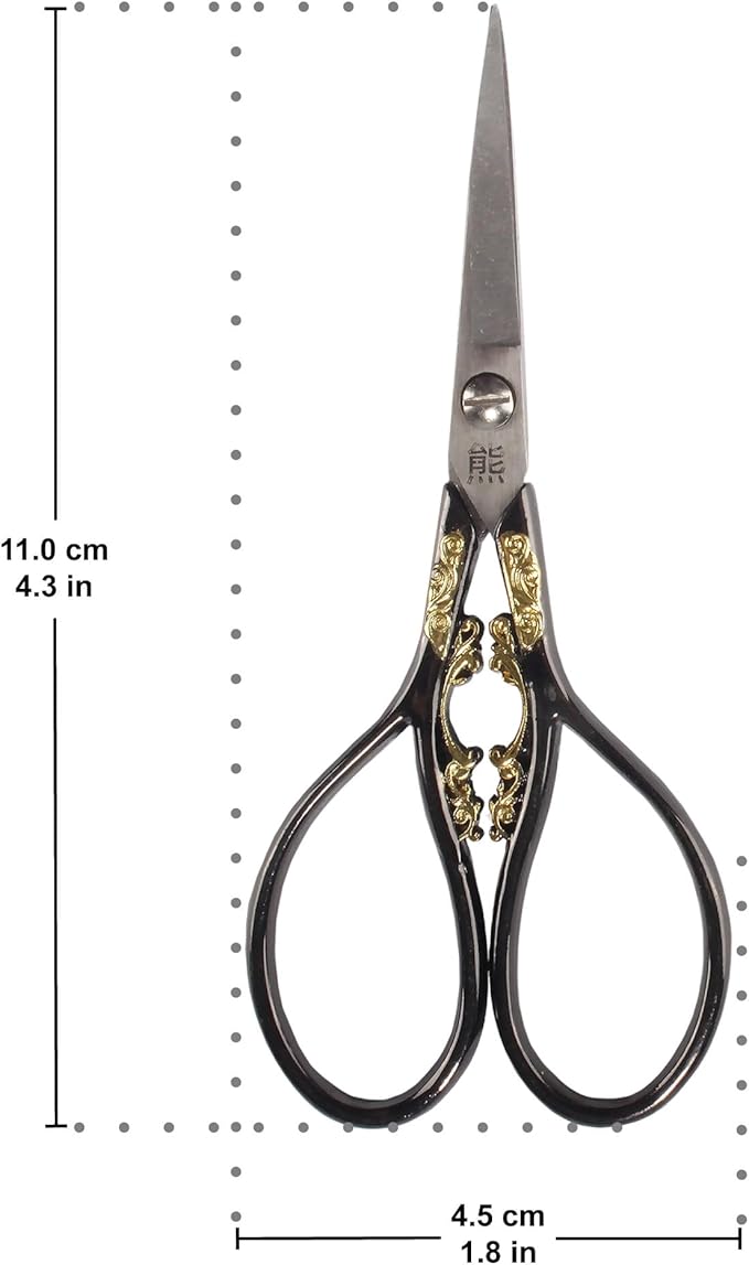 JubileeYarn Scrollwork Embroidery Scissors - Black - 30 Scissors