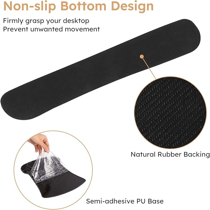 iCasso Keyboard Wrist Rest and Mouse Wrist Rest Pad, Made of Memory Foam, Ergonomic Support, Easy Typing and Relieve Wrist Pain, Perfect for Gaming, Computer, Office, Laptop (Color Block)