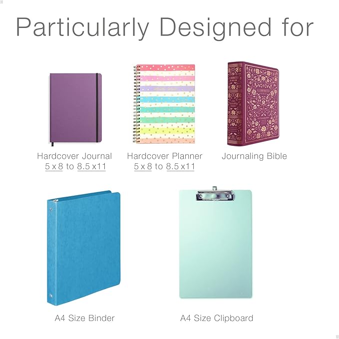 Adjustable Elastic Band Pen Holder, Pencil Holder, Pen Sleeve Pouch for Hardcover Journals, Notebooks, Planners, Binders, Fit Notebooks from 8" to 11” in Height, PU Leather, Detachable, Mint