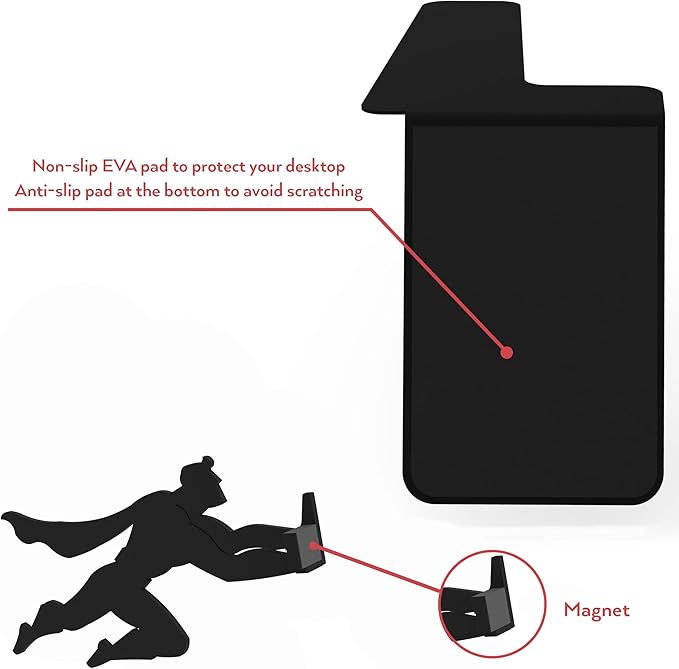 Artori Design Book Ends to Hold Books Heavy Duty Hidden Metal Bookends for Shelves Bookend Book Holder for Home Decorative Gift for Book End Lovers and Home Décor (Supergal+Book&Hero)