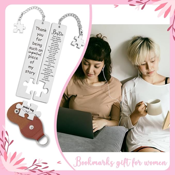 Thank You Gift for Bestie, Funny Bookmarks Gift for Bestie, Book Lover Gift for Bestie, Reading Gift for Bestie, Funny Office Gift for Work Bestie,WB124