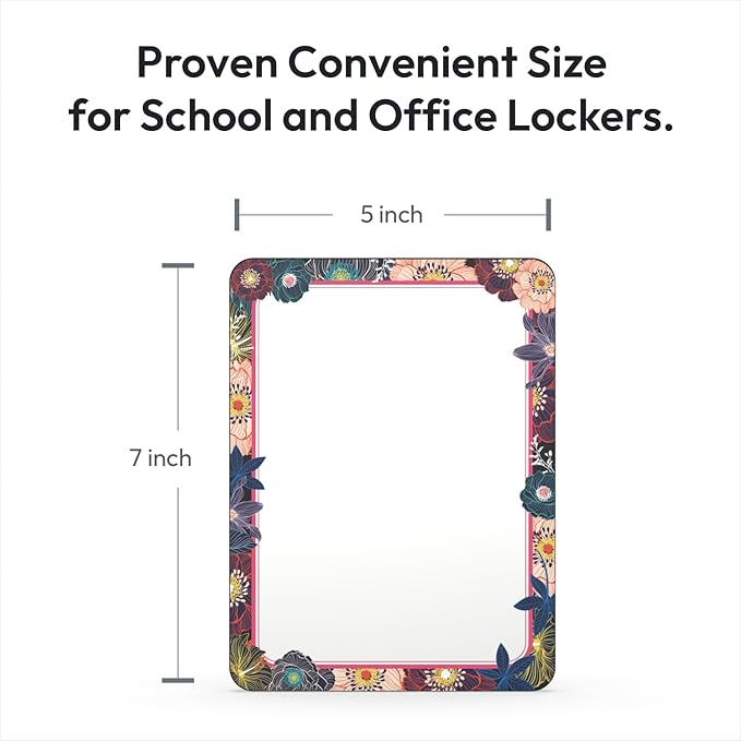 Locker Mirror Magnetic for Girls and School Locker, Strong Magnetic Mirror for Locker, Magnet Mirror for Locker, Locker Accessories, 1 Pack, 5 inxh x 7 inch