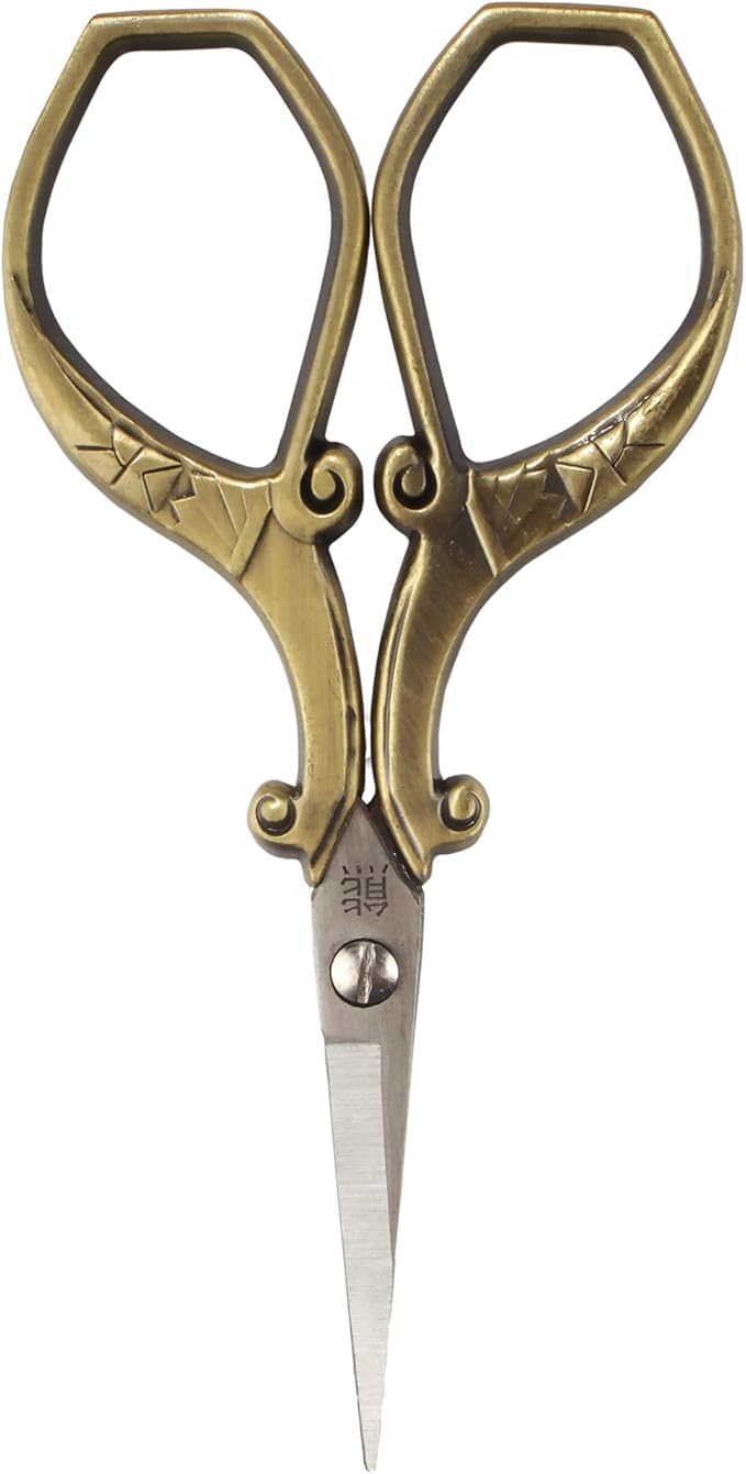 JubileeYarn Chinese Wing & Cloud Embroidery Craft Scissors - Bronze - 1 Scissor