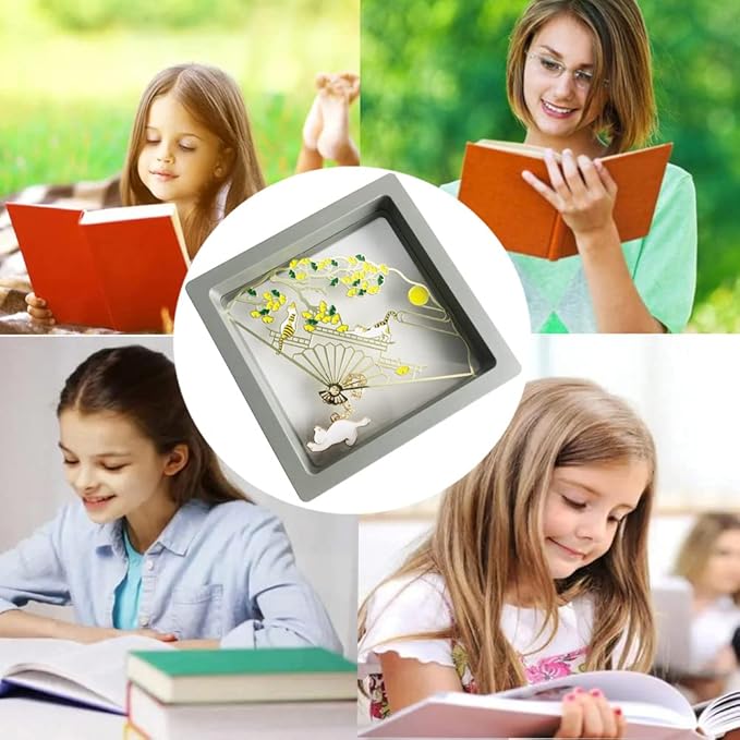 Bookmarks for Book Lovers Book Marks for Reading Women Birthday Graduation Christmas Gifts for Her Cute Metal Bookmark Book Markers Stocking Stuffers for Teens (Cat)