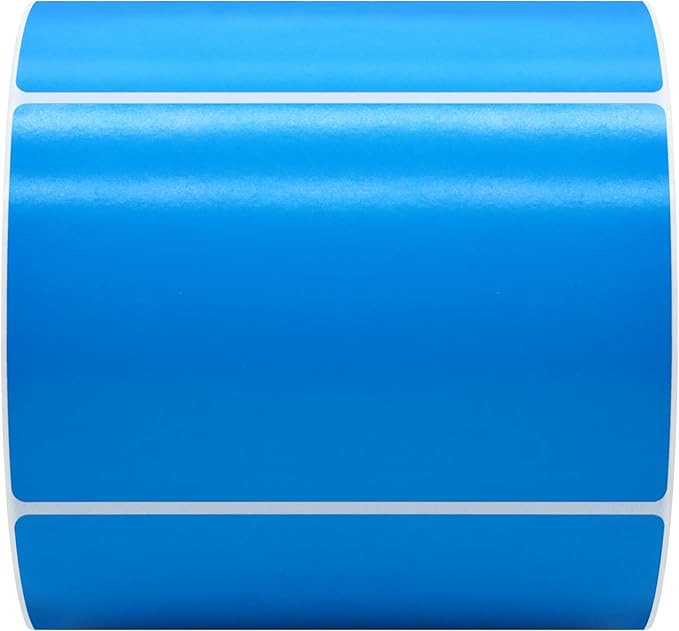 Hybsk 3x2 inch Color Direct Thermal Labels for Shipping, Barcodes, Address, Compatible with Rollo Label Printer & Zebra Desktop Printers(3"x2",Blue)