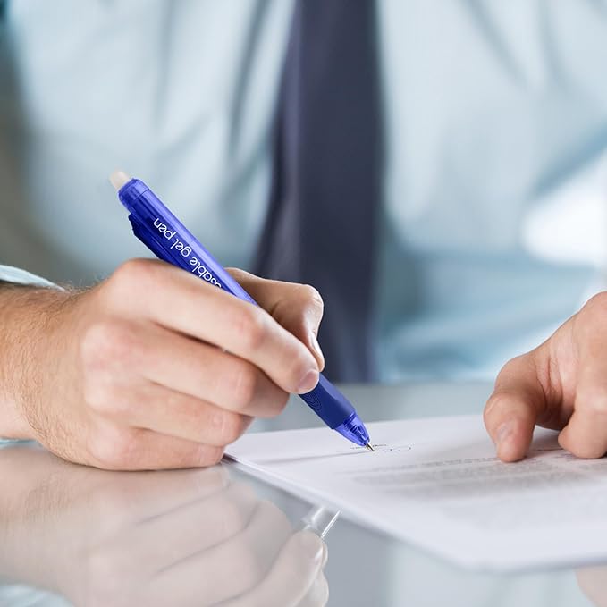 6-Pack Erasable Pen Set, Eraser Gel Pen,Erasable Pens, Ballpoint Pen, Fine 0.7mm Erasable Pen for a smooth writing experience - perfect for school, office and as a gift for kids or friends.