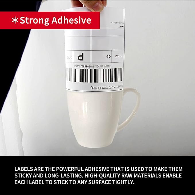 Misofuki 4x6 1 Stack 1000 Labels Fanfold Direct Thermal Shipping Labels Compatible with Rollo, MUNBYN, Zebra, Fargo Label Printer, Permanent Adhesive White Commercial Grade Labels for Thermal Printers