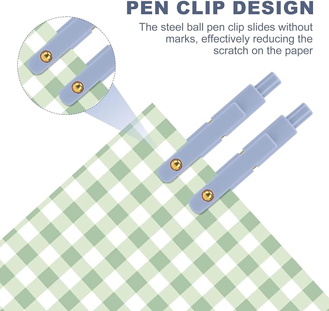 Ddaowanx Gel Pens, 0.5mm Fine Point Quick Dry Blue Ink Pens Retractable, Cute Colorful Barrel Smooth Writing Pen, Aesthetics Gifts for Women Men (6 Pcs-Blue Ink)