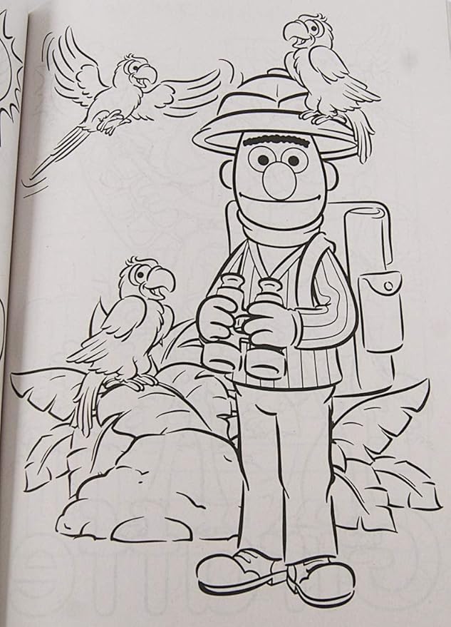 Sesame Street Coloring Activity Book Bundle - Elmo, Cookie Monster, Ernie - 2 Count - 80 Pages Each