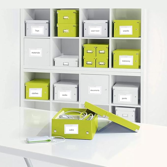 100 Pack Self-Adhesive Index Card Pockets for 3" x 5" Card,Clear Plastic Labels Holders with Top Open for Loading, Storage Bins, Library and Bins