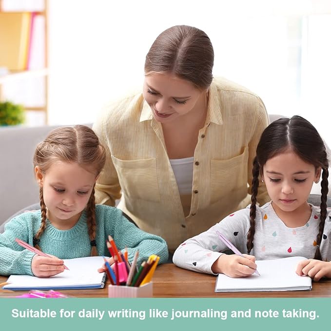 AUAUY Colored Retractable Gel Pens, 15PCS Cute Retractable Quick Dry Gel Ink Pen, Cute Pens 0.5mm Medium Point Quick Drying for Writing Drawing Journaling Note Taking School Office Home