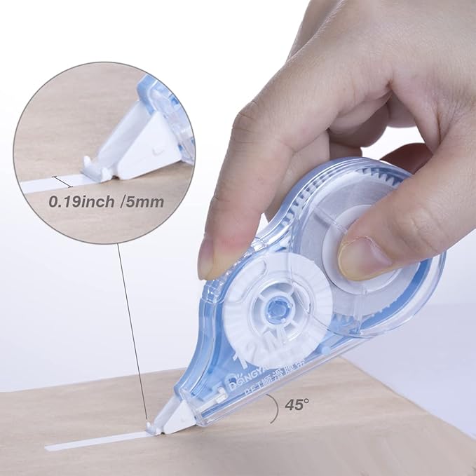 Correction Tape, 12 Pack White Out Correction Tape Dispenser, Easy to Use Applicator for Instant Corrections, Study Supplies and Office Products, 144mx5mm