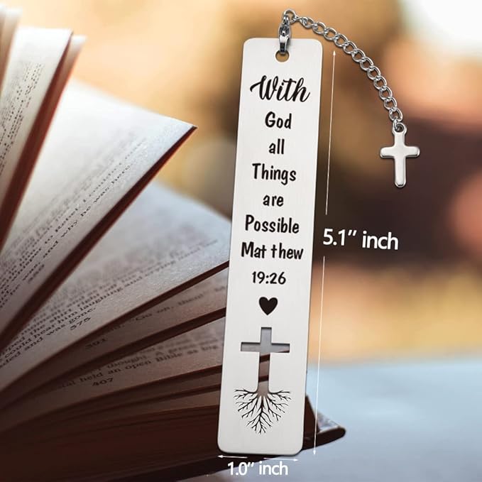 Christian Inspirational Gift for Women, Bible Verse Bookmark with Tassel Lover Gift for Women, Birthday Christmas Bookmarks Gifts for Female Sister Bookworms Friends Girl Book Club Religious Gift-ZB2
