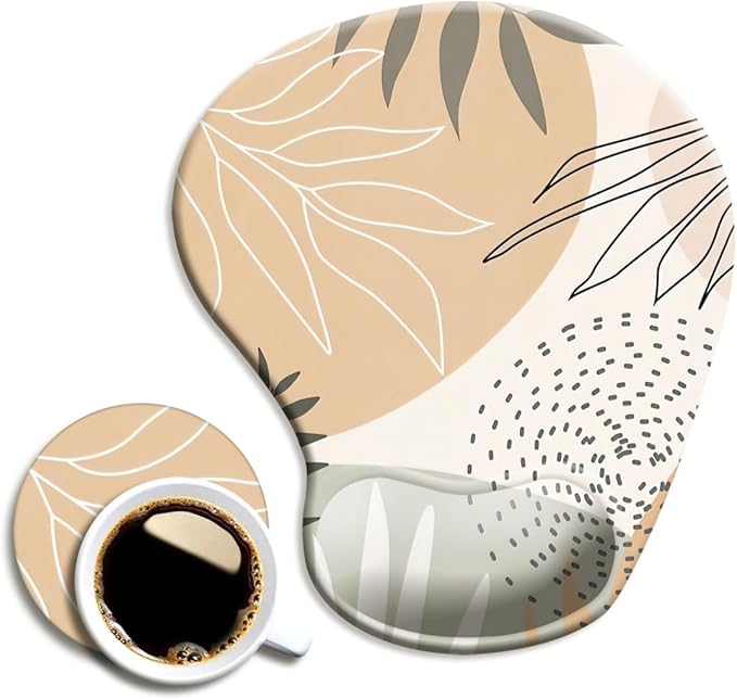 Ergonomic Mouse Pad with Wrist Support,Mouse Pads with Non-Slip PU Base for Home Office Working Studying Easy Typing & Pain Relief