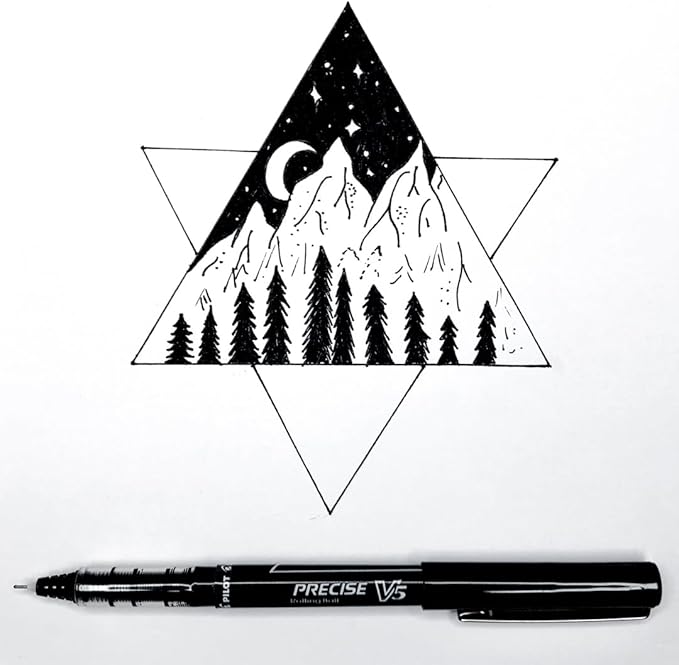 Pilot, Precise V5, Capped Liquid Ink Rolling Ball Pens, Extra Fine Point 0.5 mm, Black, Pack of 12