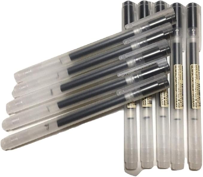 MUJI Gel Ink Ball Point Pen 0.5mm Black color 10pcs