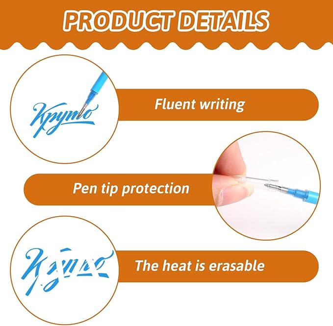 0.7 mm Erasable Gel Ink Pen Refills Compatible with Frixion Friction, 8 Colors Multicolor Retractable Fine Point Pen Refill (Blue,Black,Red,Green,Orange,Lake Blue,Purple,Rose Red) (8Color, 24)