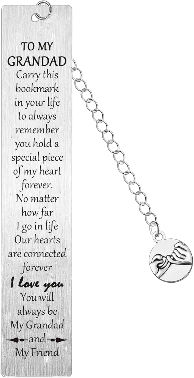 Grandad Bookmark for Fathers Day Christmas Grandad Gift from Grandchildren Birthday Gifts for Grandad Grandpa Best Gifts I Love You Grandfather Presents from Granddaughter Grandson
