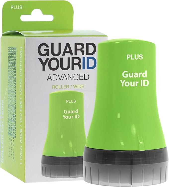 Guard Your ID Wide Advanced Roller 2.0 Identity Theft Prevention Security Stamp Green