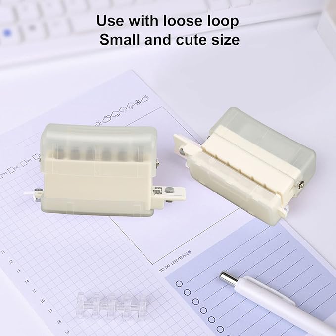 6 Hole Paper Puncher, Loose Binders & Binding Systems Binding Machines Leaf Paper Puncher for A4 A5 B5 Notebook Scrapbook, 2 Sheets Capacity, Hole Diameter: 5.5mm (Transparent)