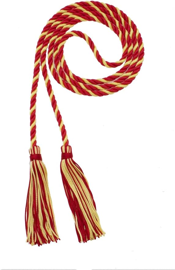 Tassel Depot Graduation Honor Cord - RED/Maize - Every School Color Available - Made in USA